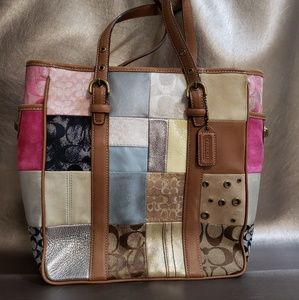 Coach Patchwork MultiColor Leather Tote